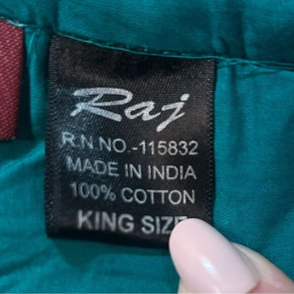 Raj Stunning Multicolor Patchwork Quilt/Throw, Handmade in India. Stunning! NWOT - Picture 6 of 8